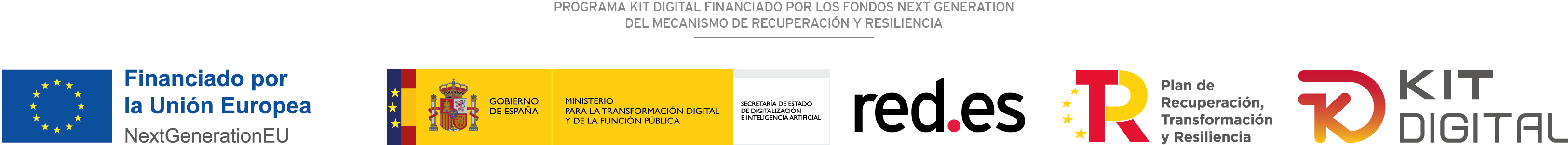 Programa Kit Digital financiado por los fondos Next Generation de la Unión Europea, Plan de Recuperación, Transformación y Resiliencia